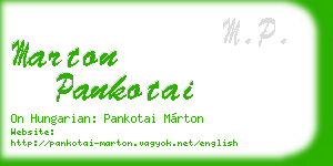 marton pankotai business card